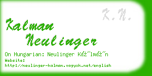 kalman neulinger business card